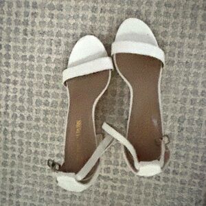 Elegant White Women's block heels